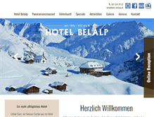 Tablet Screenshot of hotel-belalp.ch